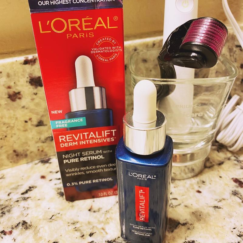 L'Oreal Paris Revitalift Derm Intensives Night Serum, 0.3 Percent