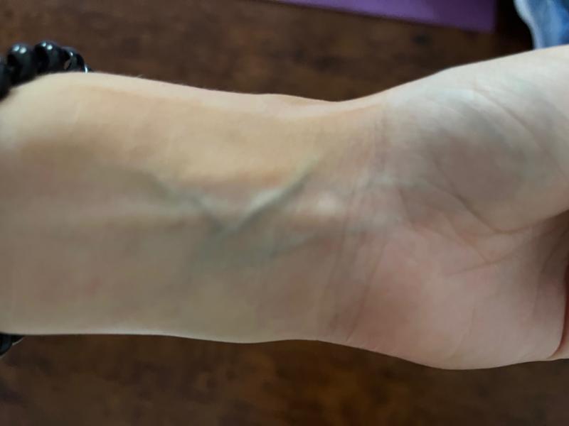 A swatch of the product
