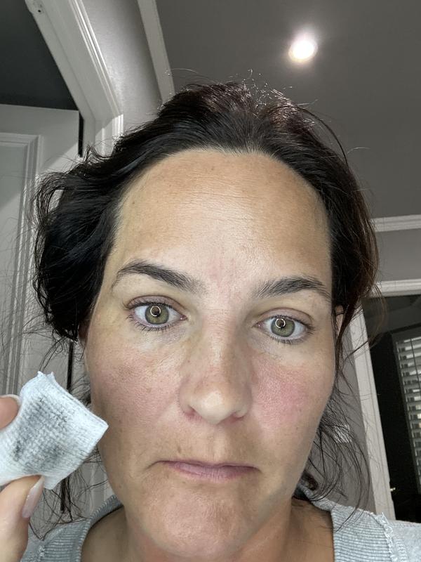 Mascara removal progression