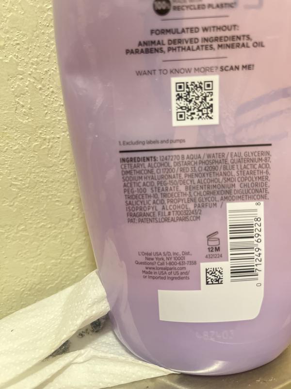 Front and back of bottle.