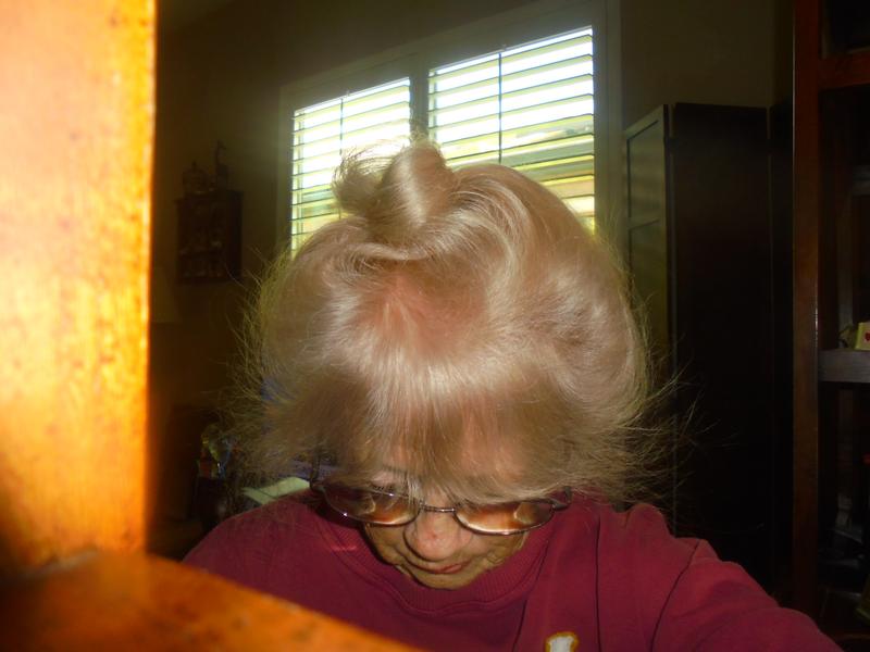 The roots are a honey color and the rest was streaked!