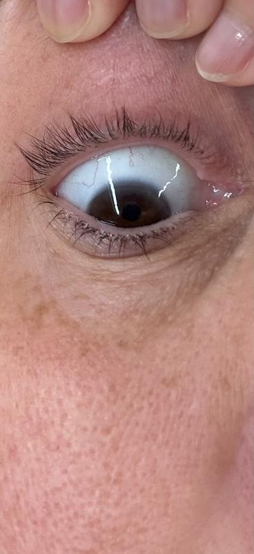 Tiny eyelashes broken off by mascara