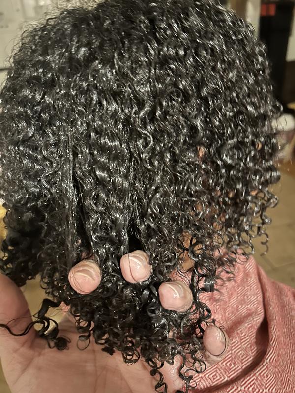 My fingers going right through her hair after using just the conditioner