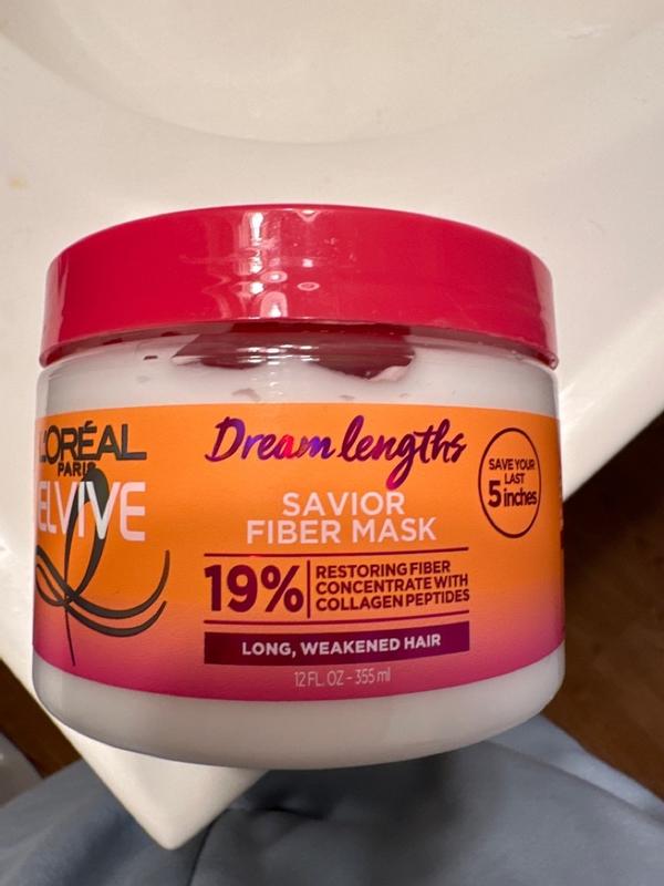 L'Oreal Paris Elvive Dream Lengths Savior Fiber Mask, Paraben-Free