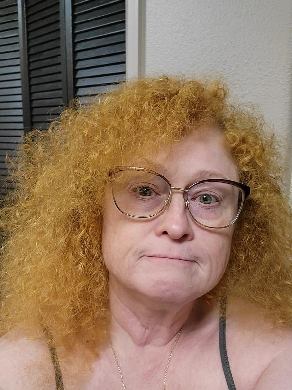 Definitely not platinum blonde, orange