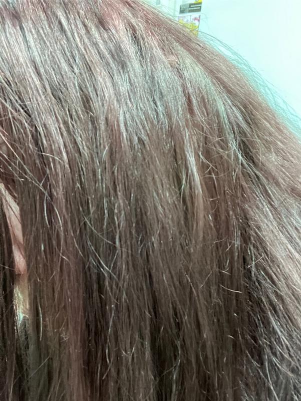 End result after saturating my hair in dye for one hour