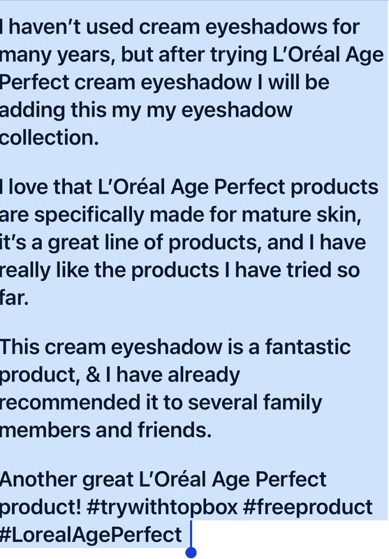 L'Oreal Age Perfect Cream Eyeshadow in the colour 02 Opal Pink -2