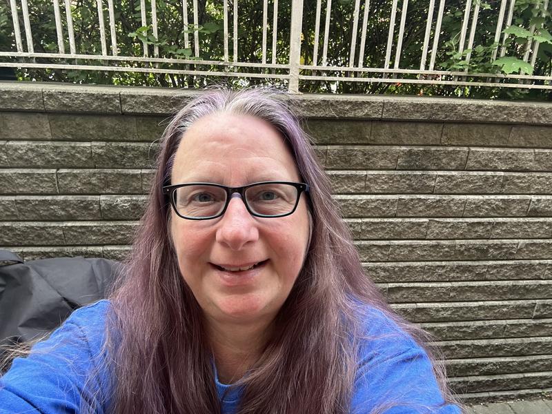 Just after I coloured my hair purple ✔️