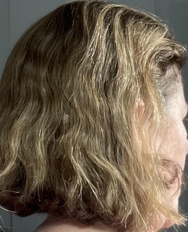 Completely natural dried hair, no other products