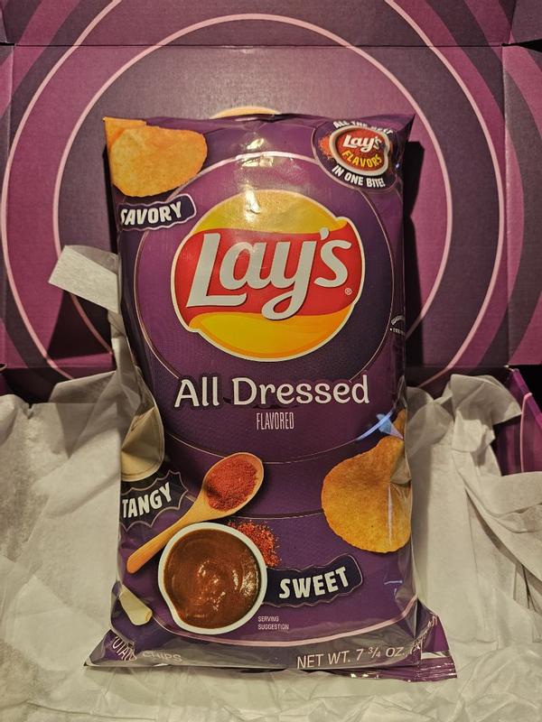 lay's all dressed potato chips Variety Pack, 1 oz Bags, (21 Pack) (Packaging and Formula May Vary) onion flavors to satisfy all your cravings at once. LSS Lay's All Dressed Potato