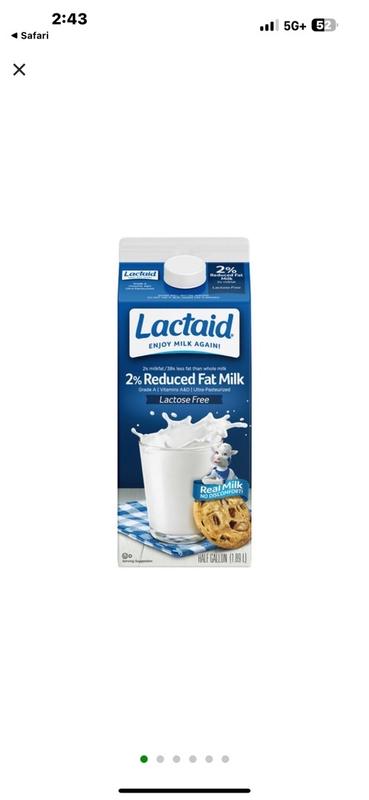LACTAID® Calcium Enriched Reduced Fat 2% Lactose Free Milk | LACTAID®