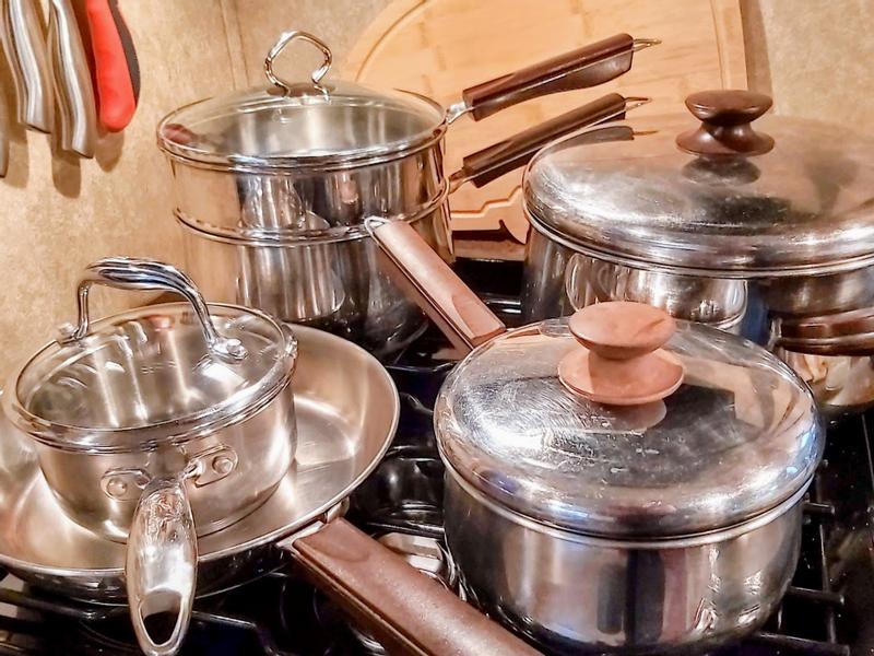 Batterie De Cuisine 15 Pièces Inox Avec Cuiseur Vapeur - AuFranc® Tous Feux + Accessoires Complets