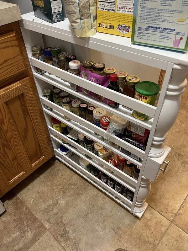 Narrow rolling spice rack hotsell