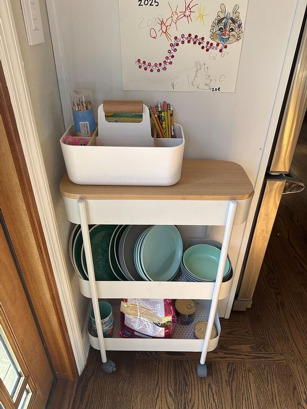 Lalo Coconut White Storage Caddy + Reviews | Crate & Kids