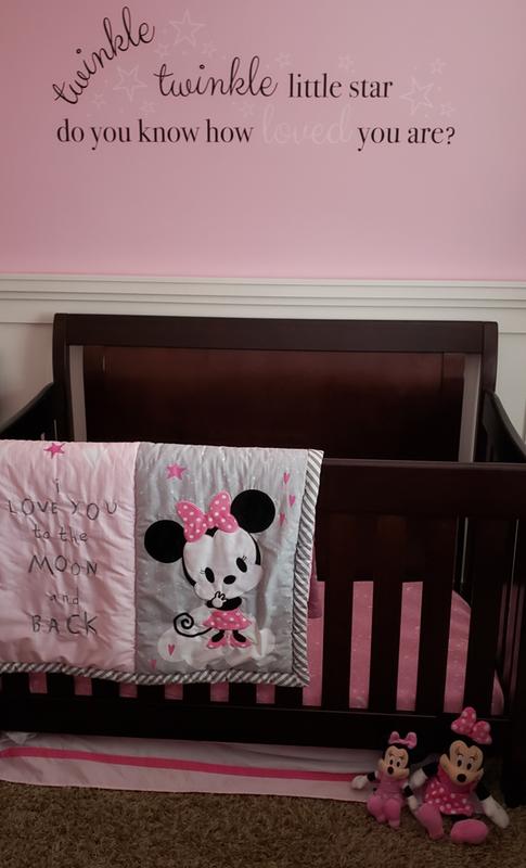 Minnie mouse baby outlet crib bedding set