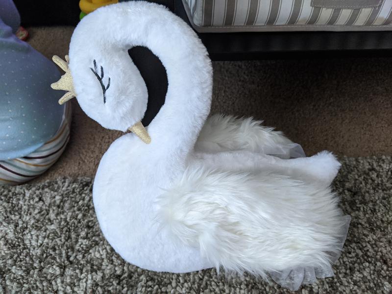 swan teddy with crown