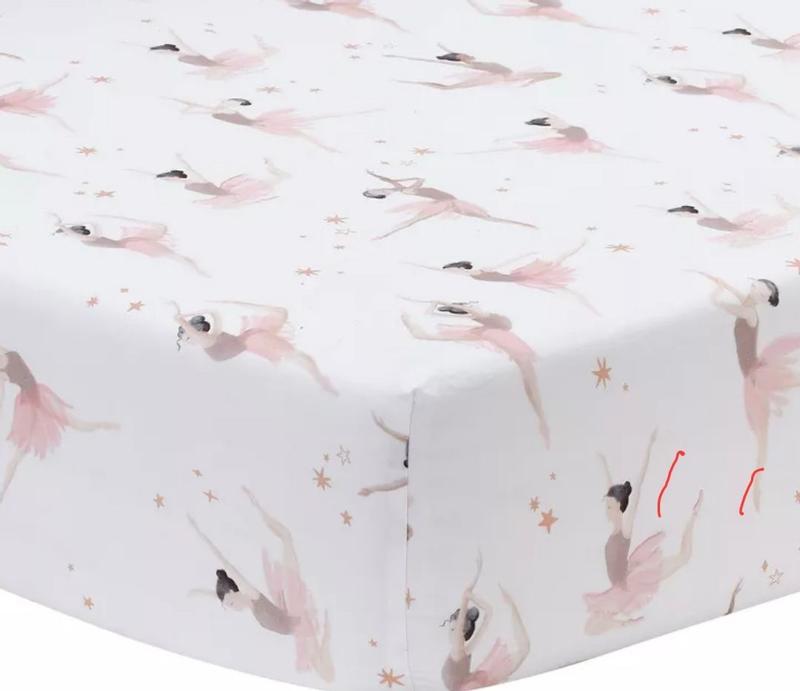 Ballerina Baby Breathable 100 Cotton Fitted Crib Sheet White Lambs Ivy