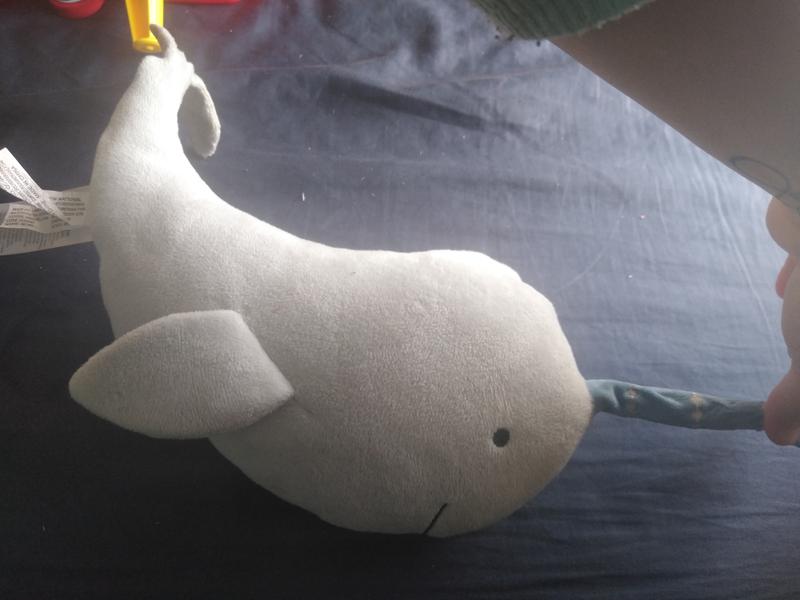 Whale Like Mammal Narwhal Plush 19/" Stuffed Animal Toy