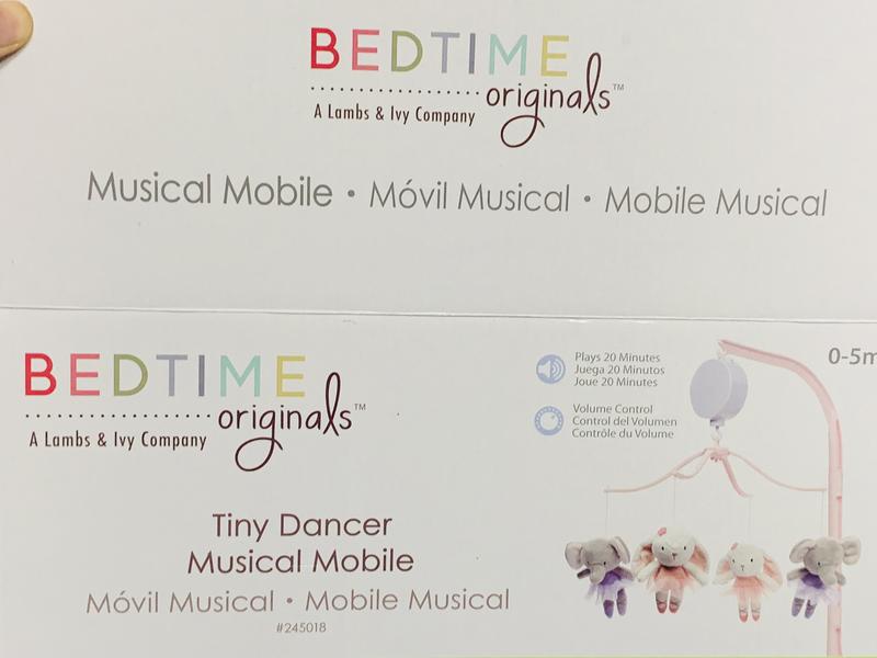 Bedtime Originals Tiny Dancer Musical Baby Crib Mobile - Pink