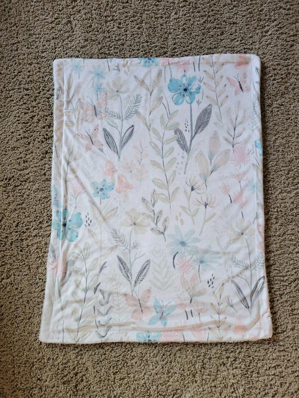 Lambs & Ivy Baby Blooms Watercolor Floral/Butterfly Soft Fleece Baby ...