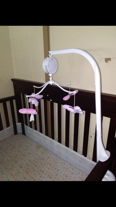 Magic Garden Pink Lavender Butterfly Musical Baby Crib Mobile