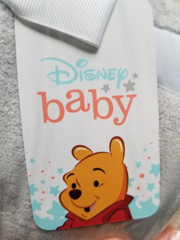 Disney Baby Winnie the Pooh Hugs Gray Soft Fleece Baby Blanket