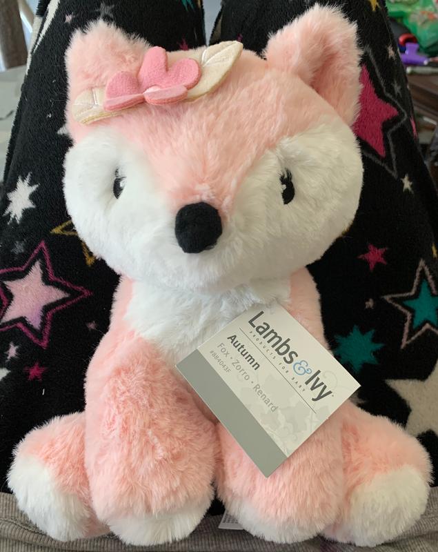 Pink stuffed deals fox