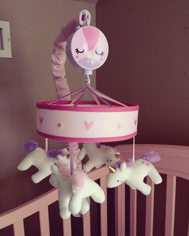 unicorn musical cot mobile