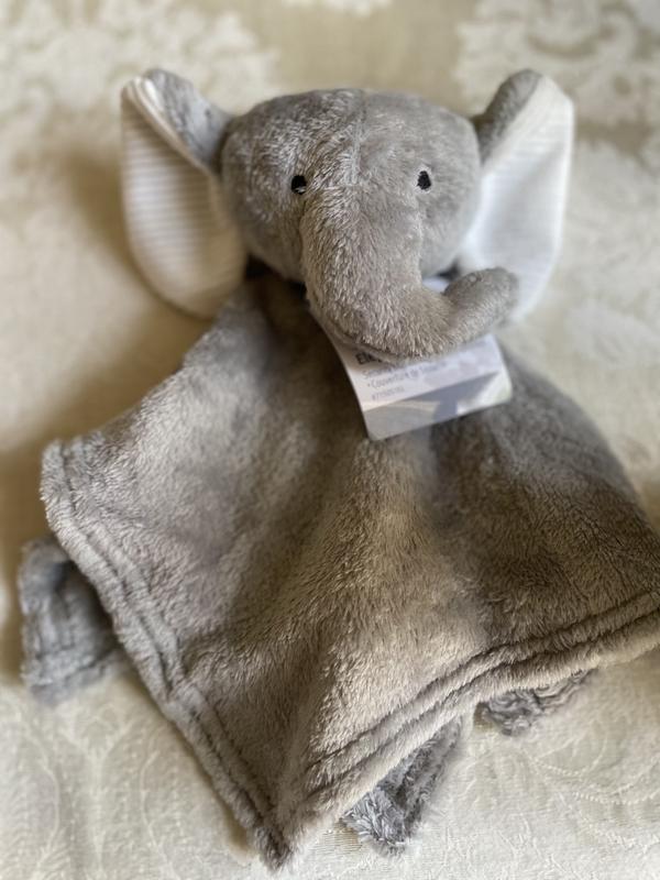 Gray Elephant Soft Baby Child Toddler Plush Lovey Security Blanket