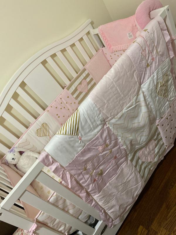 Pink and gold crib hotsell bedding sets