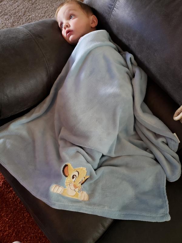 Disney Baby Lion King Adventure Blue Simba Soft Minky Baby Blanket Lambs Ivy