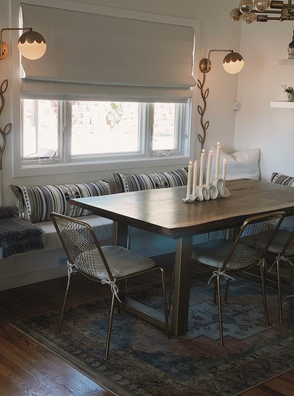 These swing arm globe lamps are the perfect addition to the breakfast room!
