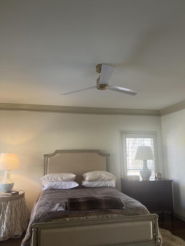 Pretty ceiling fan! My favorite ever! Price point was great and the fan is lovely and quiet!