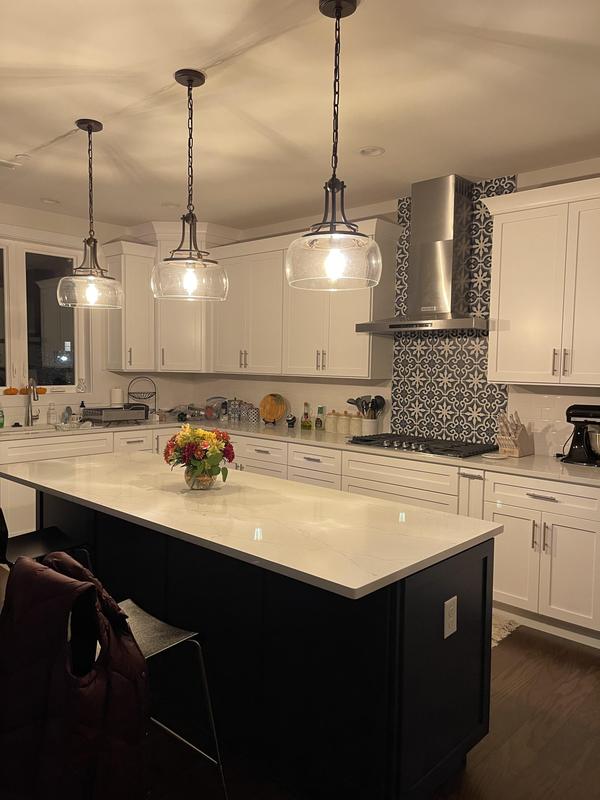 We love these pendents!  They look so good in our new kitchen.