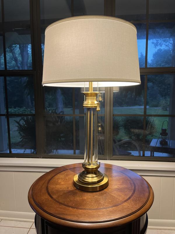 Great brass and glass lamp.