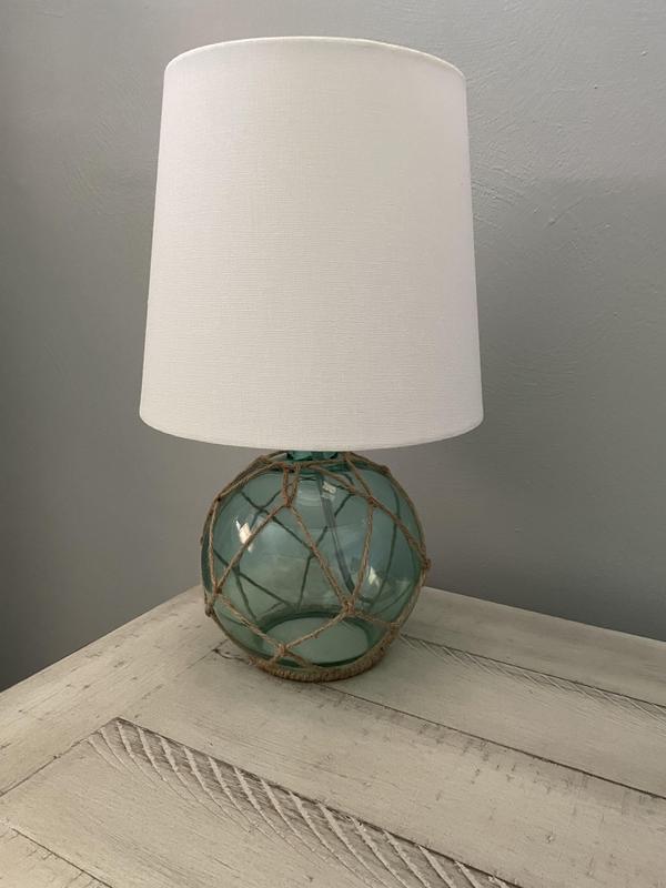 Sea glass blue with rope netting very beach like