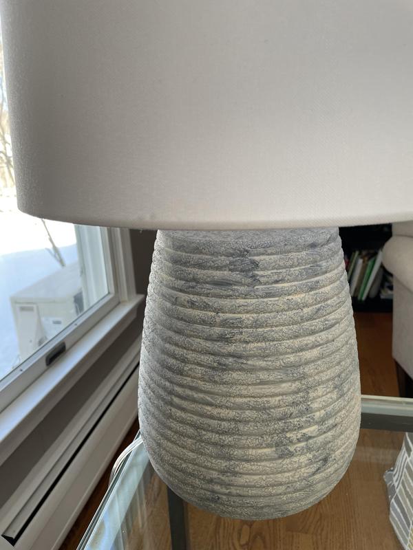 Definitely BLUE and cream, not gray and cream, as described.