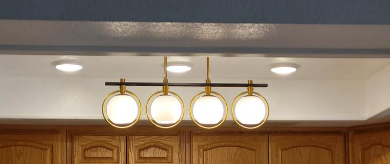 Beautiful alternative to 1980's florescent lighting!