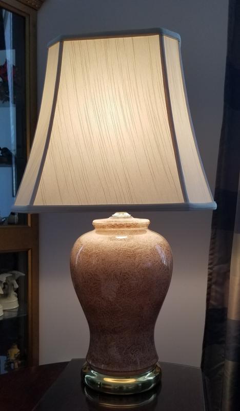 This lampshade is just the right size for the lamp. Really pleased!
