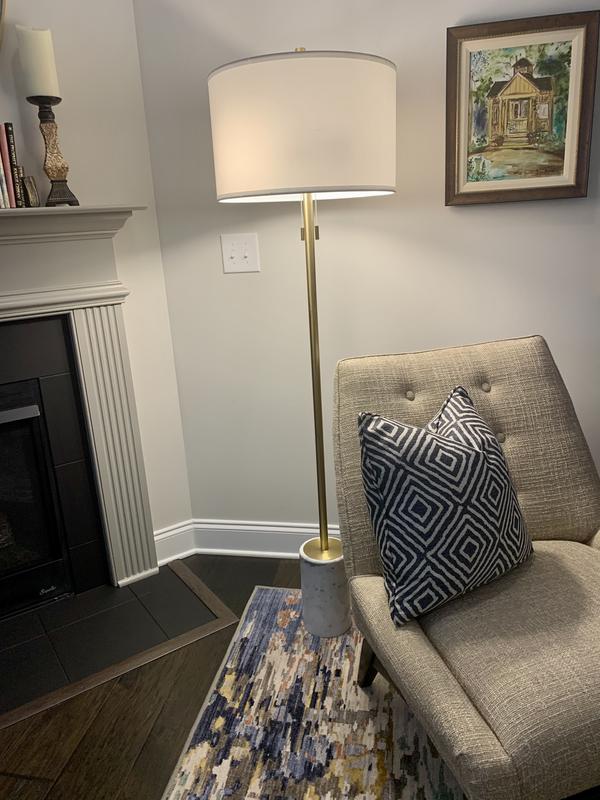 Living room open floor plan. This lamp is gorgeous addition.