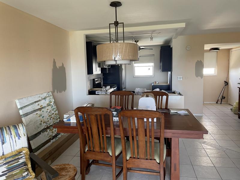 Kitchen still under construction.