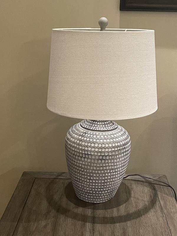 Alese neutral earth polka dot jug table lamp sales