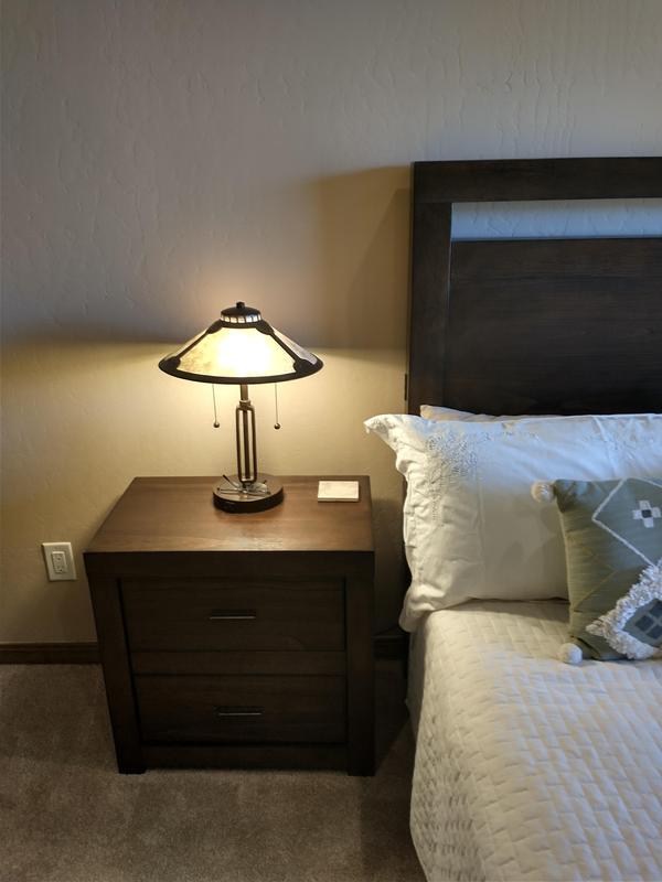 My beautiful Samuel Mica lamps add great function and artistic touch to my bedroom.
