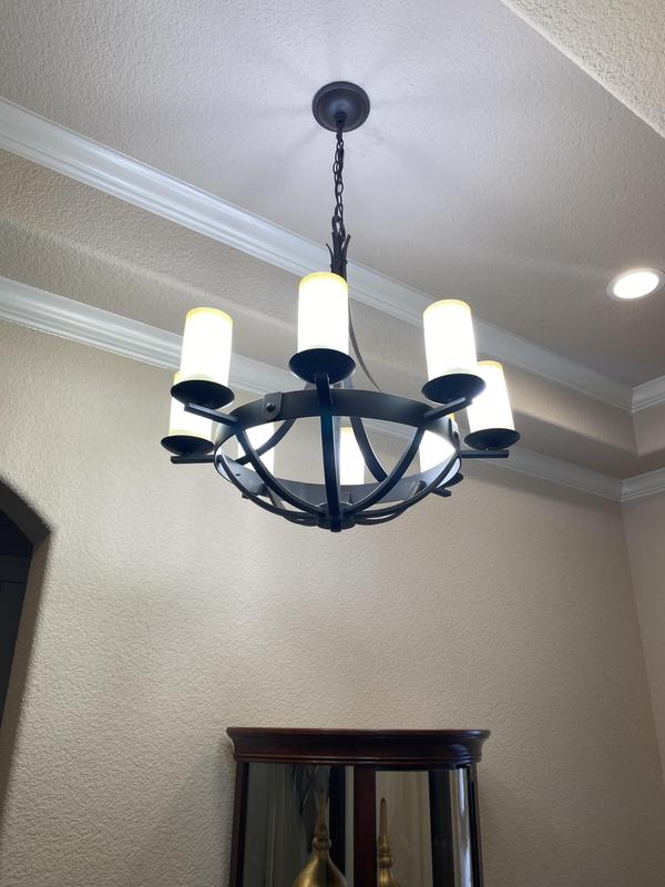 Luv this chandelier for my foyer! Provides plenty of light & great combo of elegance & contemporary.