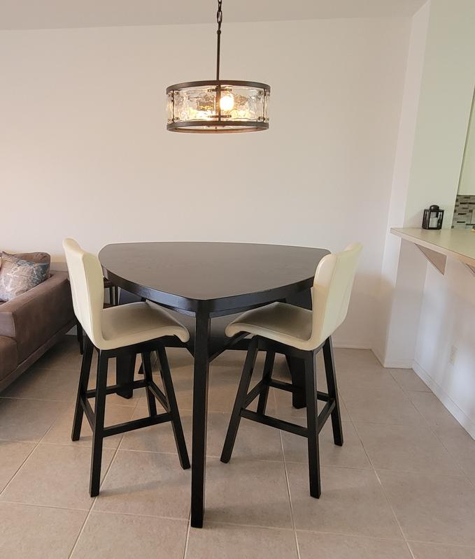 Stunning! Its so beautiful in person,  I love the Edison Bulbs in it too!