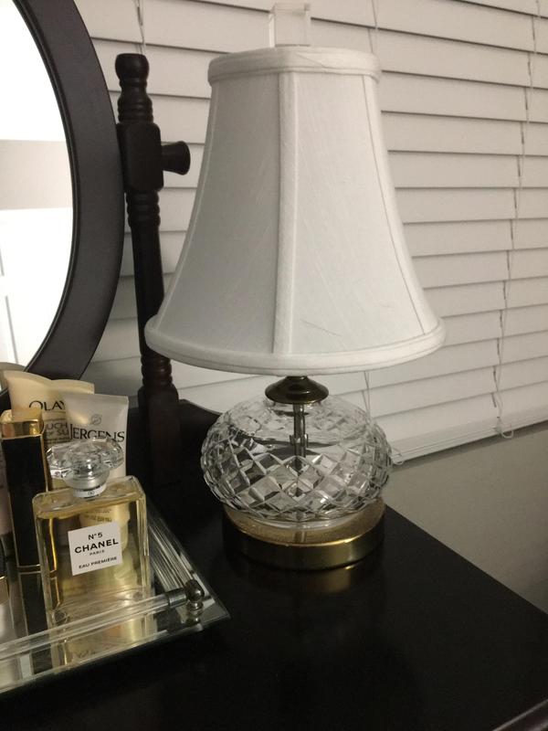 My beautiful Waterford lamp. This shade is perfect and I thank all of you for helping me.