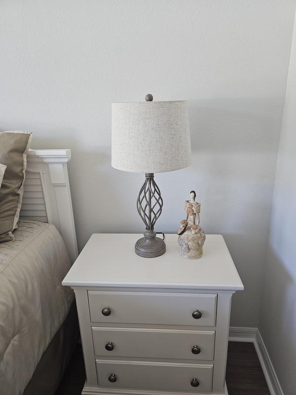 Lamp in the guest bedroom.