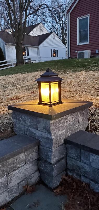 This is on a pier and provides great light to the patio.