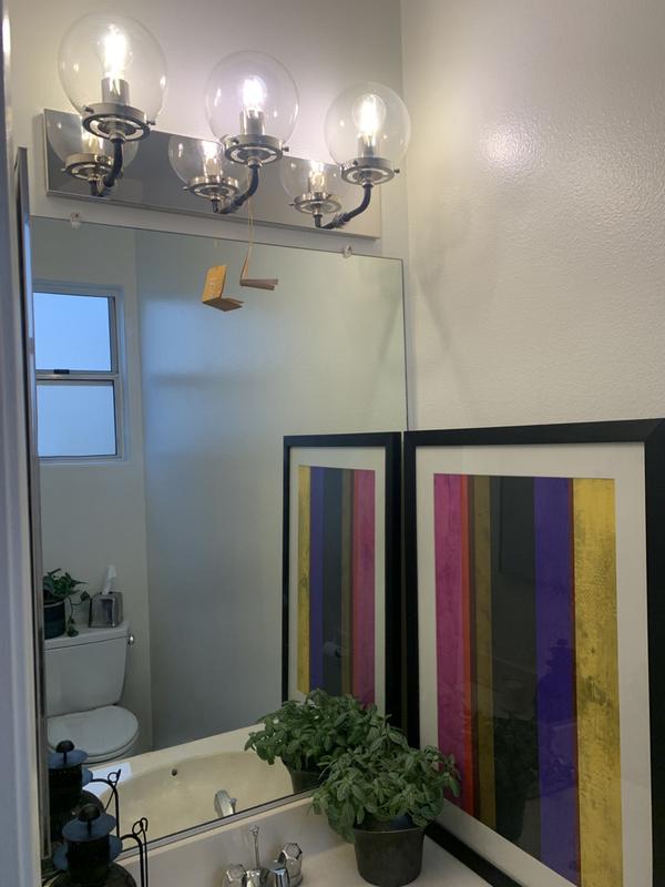 Fairling Modern Industrial Wall Light Polished Nickel Hardwired 24 ...