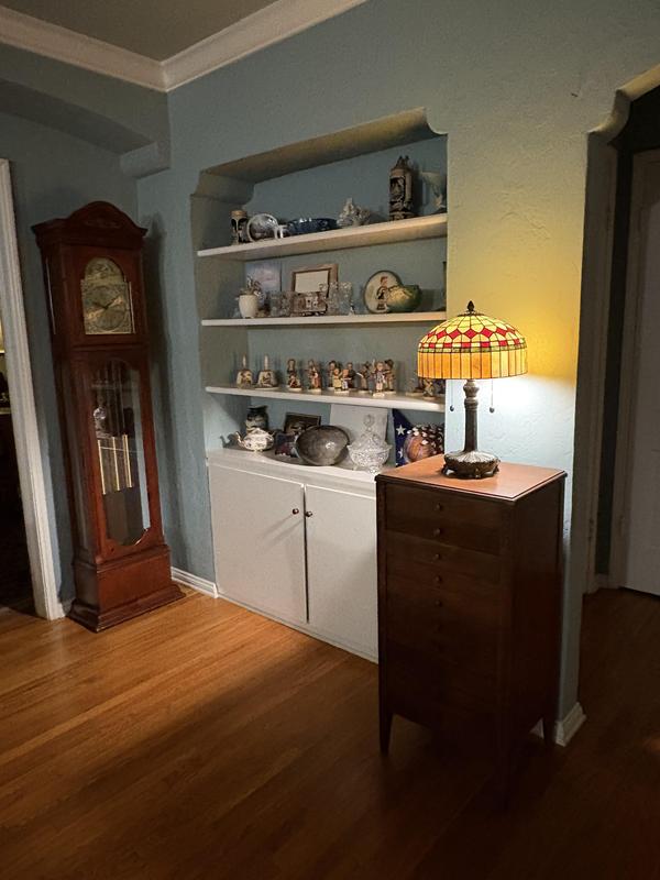 The lamp is the perfect addition to the space.